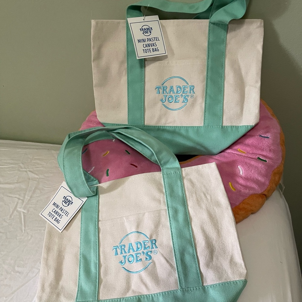 Mint Green Canvas Tote Bag
